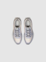 Unseen Footwear Suede Mesh Trinity Trainers - Image 3 of 4