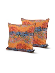 Extreme Lounging Multi B Cushion Outdoor Garden Art Orange Twin Pack - Image 1 of 2