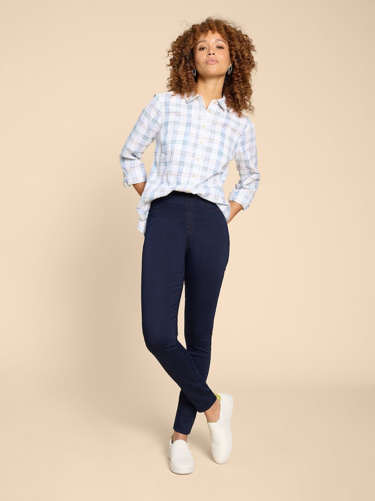 White Stuff Blue Janey Jeggings - Image 2 of 7
