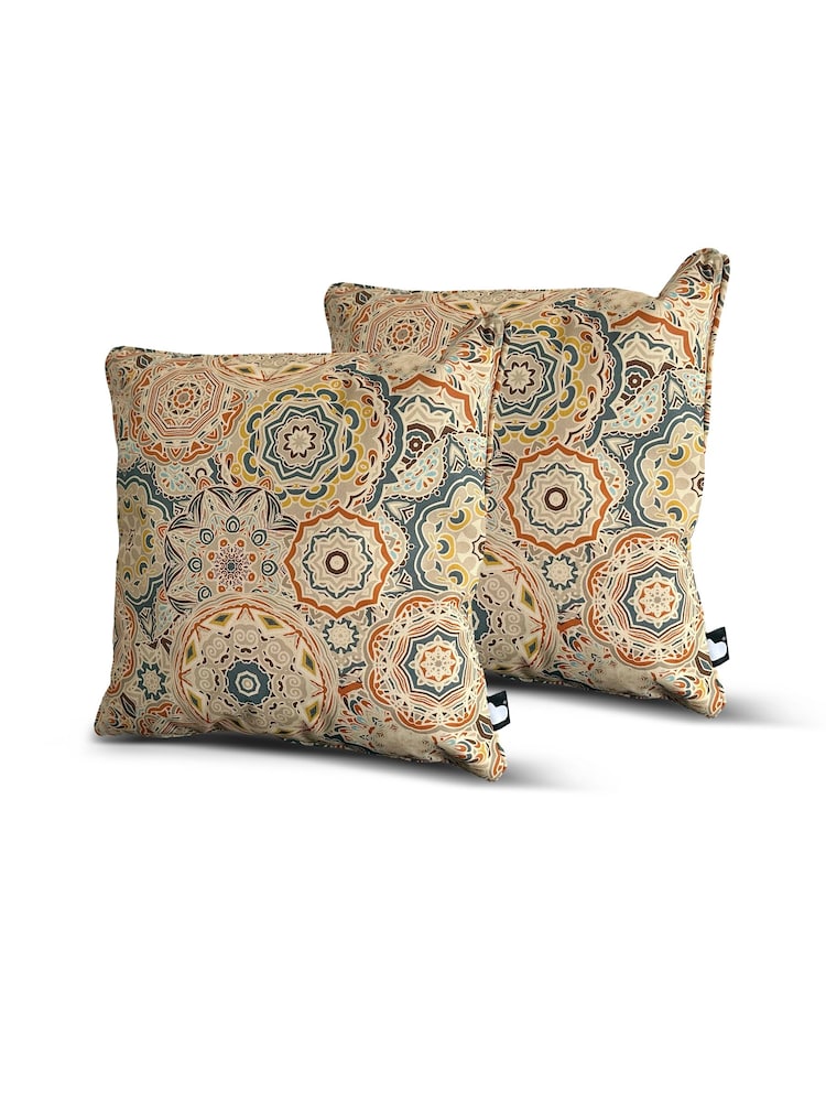 Extreme Lounging Multi B Cushion Outdoor Garden Mandala Sand Twin Pack - Image 1 of 1 Extreme Lounging Multi B Cushion Outdoor Garden Mandala Sand Twin Pack - Image 1 of 1