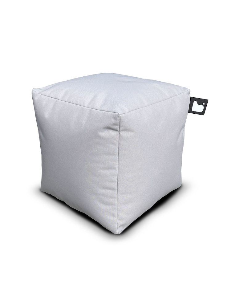 Extreme Lounging Silver Grey B Box Outdoor Garden Cube Bean Bag - Image 1 of 1