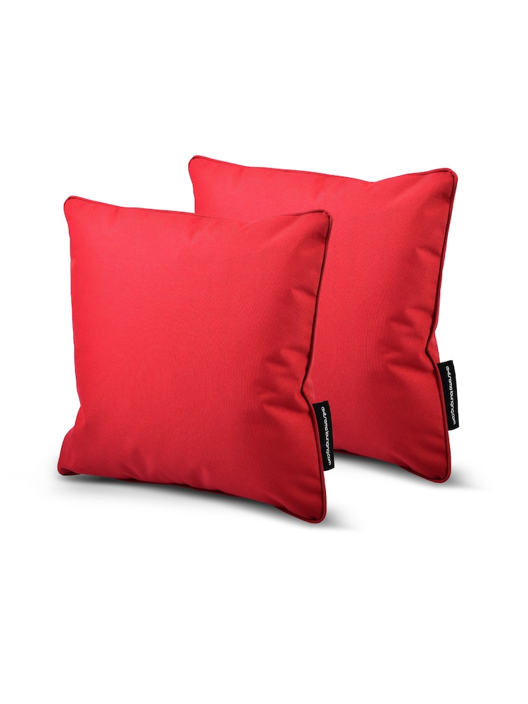 Extreme Lounging Red B Cushion Outdoor Garden Twin Pack - Image 1 of 2 Extreme Lounging Red B Cushion Outdoor Garden Twin Pack - Image 1 of 2