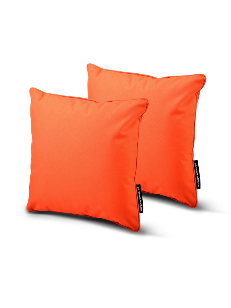 Extreme Lounging Orange B Cushion Outdoor Garden Twin Pack - Image 1 of 2