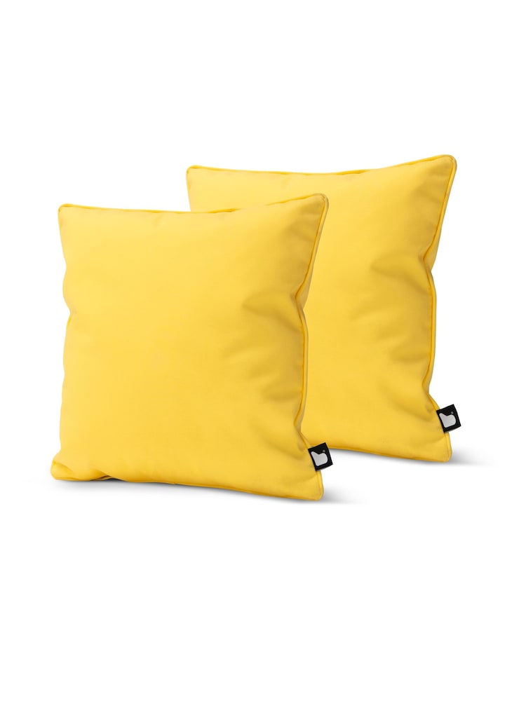 Extreme Lounging Yellow B Cushion Outdoor Garden Twin Pack - Image 1 of 2