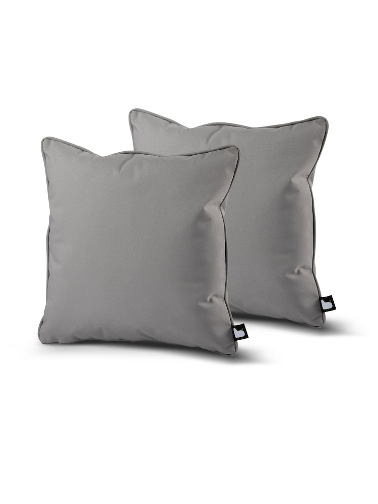 Extreme Lounging Silver Grey B Cushion Outdoor Garden Twin Pack - Image 1 of 2