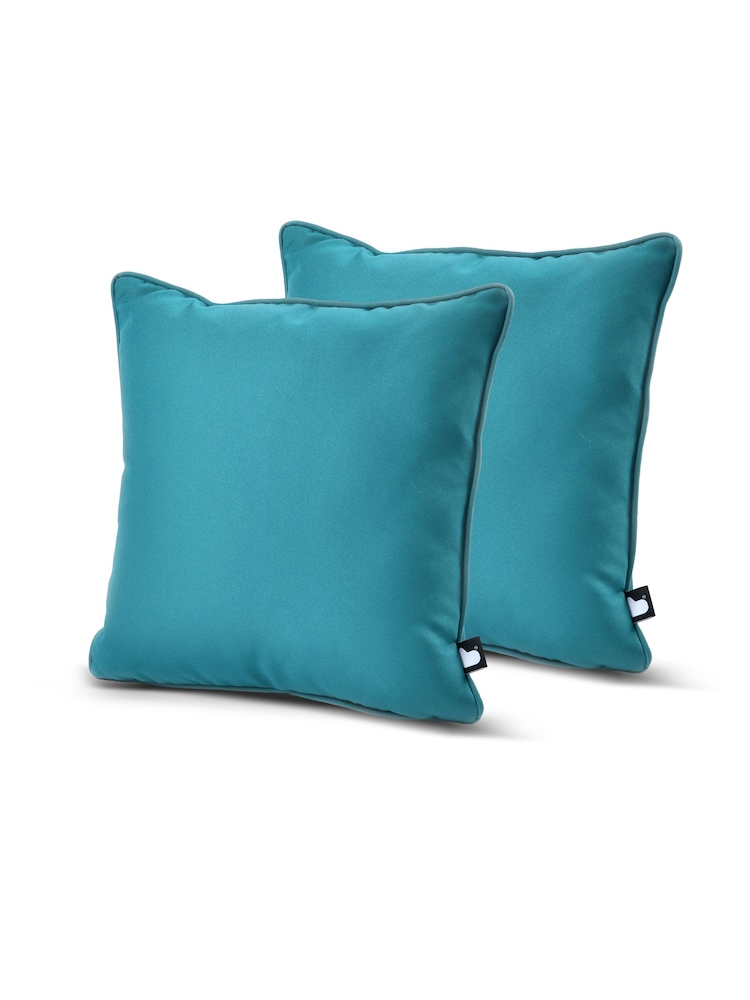 Extreme Lounging Teal B Cushion Outdoor Garden Twin Pack - Image 1 of 2 Extreme Lounging Teal B Cushion Outdoor Garden Twin Pack - Image 1 of 2
