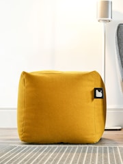Extreme Lounging Mustard B Box Brushed Faux Suede Cube Bean Bag - Image 1 of 2