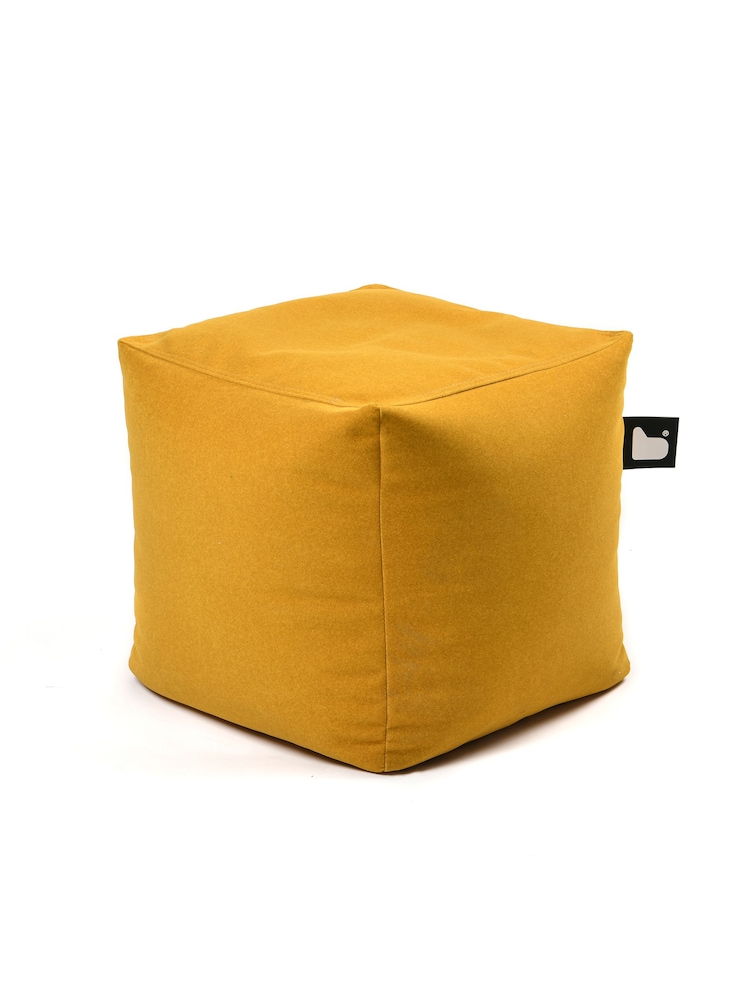 Extreme Lounging Mustard B Box Brushed Faux Suede Cube Bean Bag - Image 2 of 2