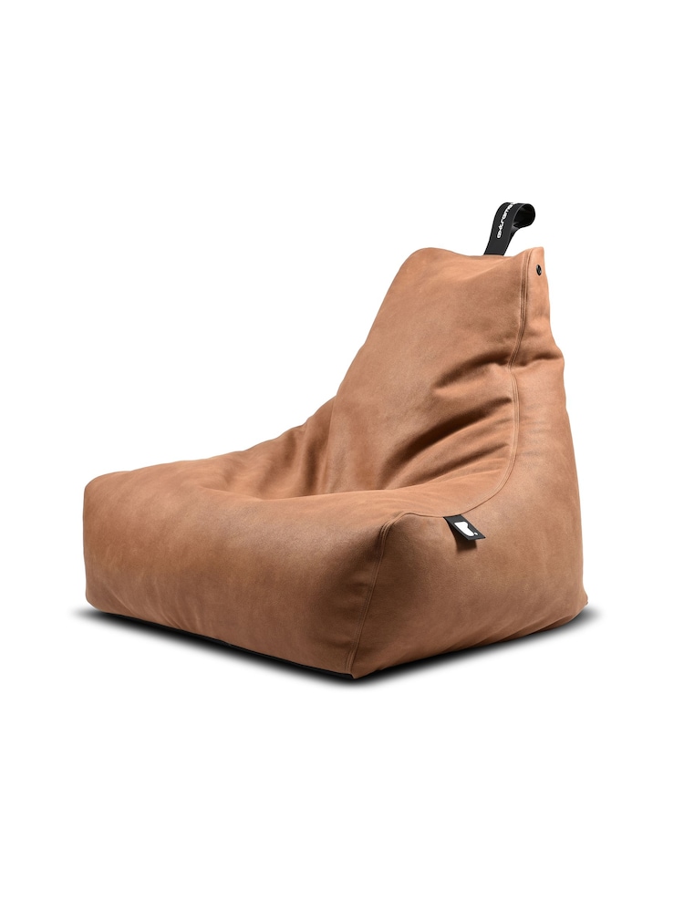 Extreme Lounging Tan Mighty B Bag Luxury Indoor Faux Leather Bean Bag - Image 2 of 2 Extreme Lounging Tan Mighty B Bag Luxury Indoor Faux Leather Bean Bag - Image 2 of 2