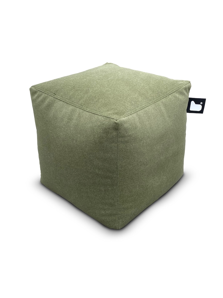 Extreme Lounging Moss B Box Brushed Faux Suede Cube Bean Bag - Image 1 of 2