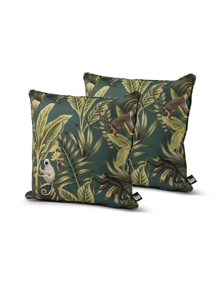 Extreme Lounging Multi B Cushion Outdoor Garden Monkey Twin Pack - Image 1 of 2