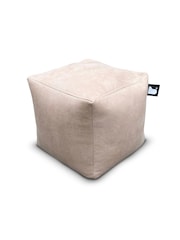 Extreme Lounging Latte B Box Luxury Indoor Faux Leather Cube Bean Bag - Image 3 of 3