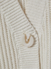 Reiss Ivory Sinead Knitted Halter Neck Top With Linen - Image 5 of 5