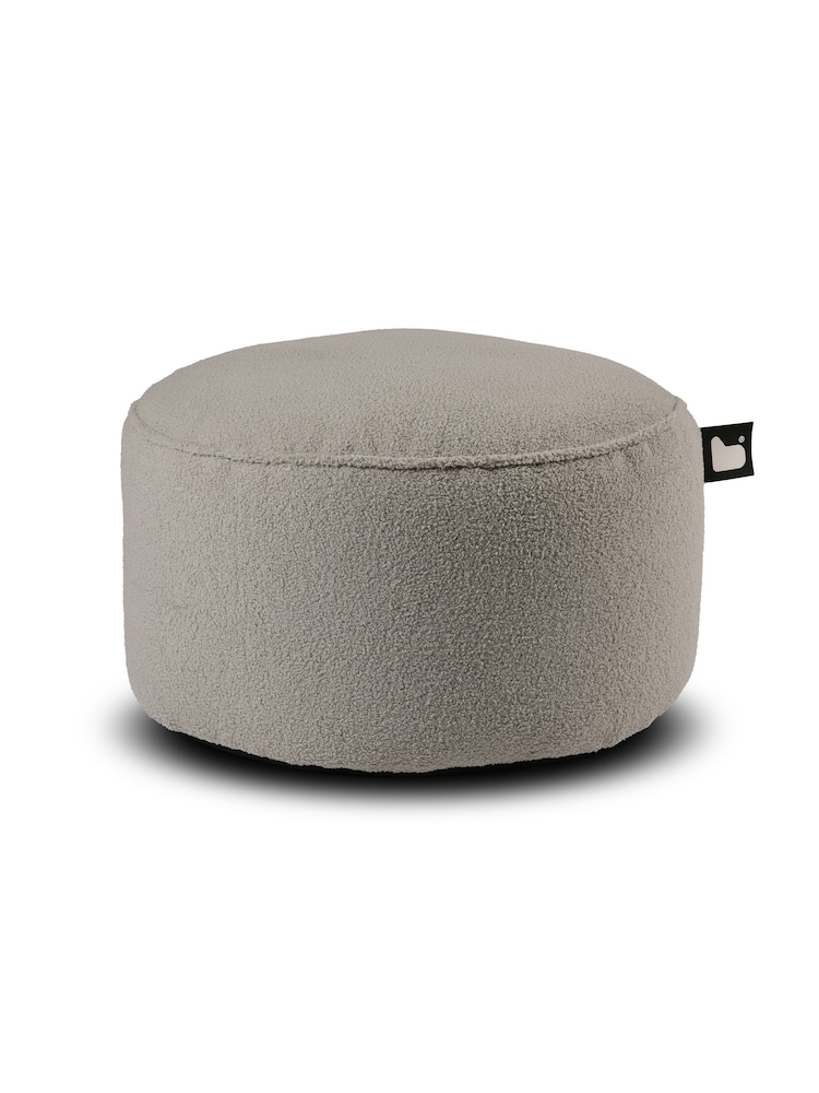 Extreme Lounging Soft Grey B Pouffe Teddy Indoor Bean Bag - Image 1 of 1