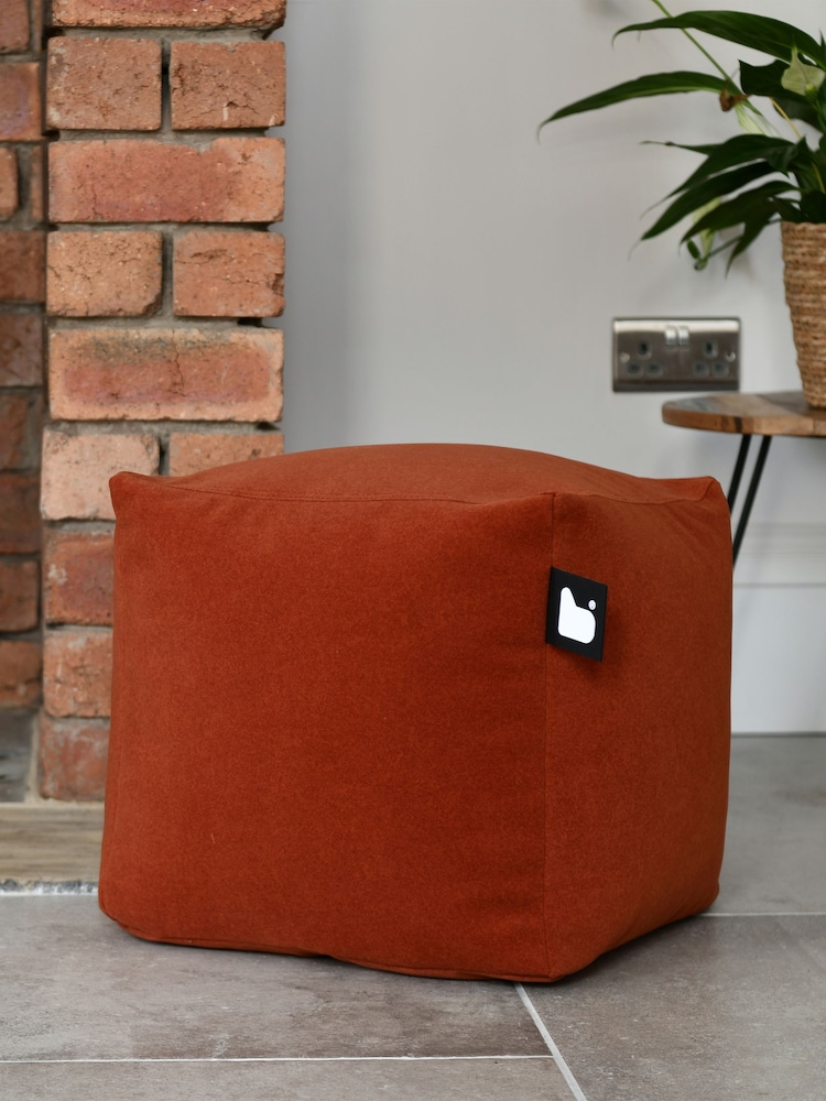 Extreme Lounging Rust B Box Brushed Faux Suede Cube Bean Bag - Image 1 of 2