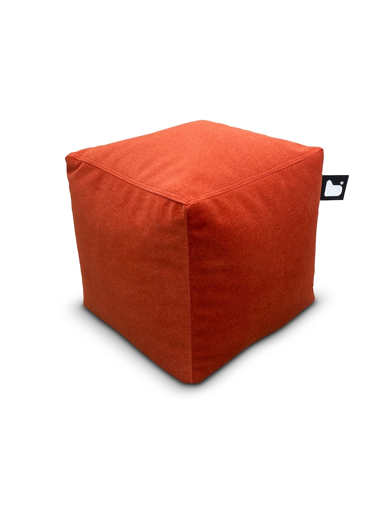 Extreme Lounging Rust B Box Brushed Faux Suede Cube Bean Bag - Image 2 of 2