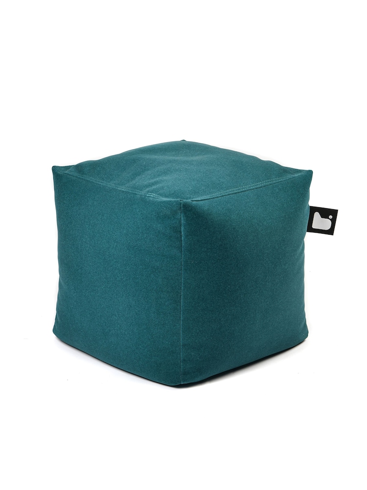 Extreme Lounging Teal B Box Brushed Faux Suede Cube Bean Bag - Image 1 of 2