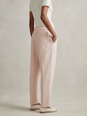 Reiss Pink Farrah Tapered Suit Trousers with TENCEL™ Fibers - Image 4 of 5