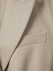 Reiss Natural Cassie Linen Belted Waistcoat - Image 6 of 6