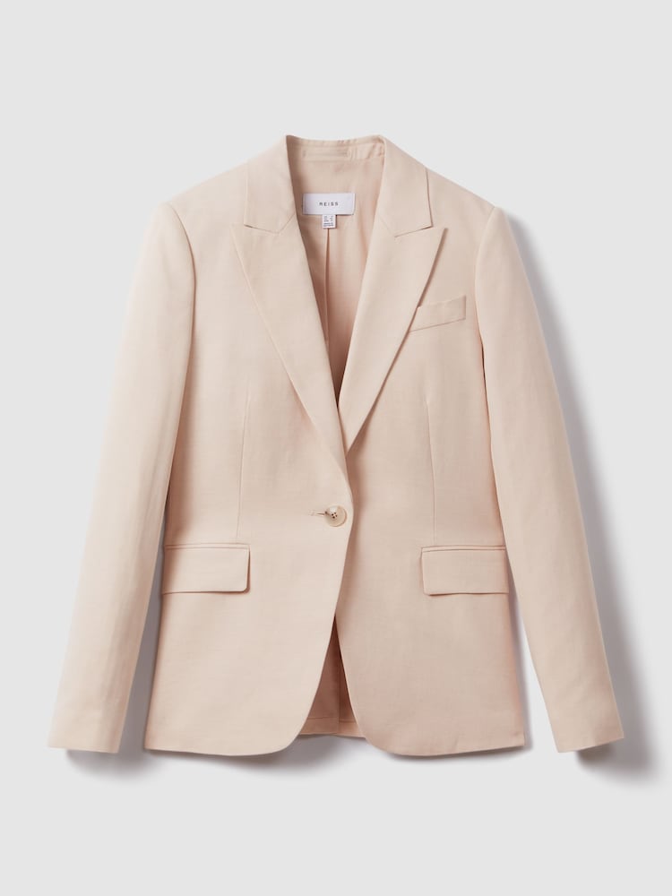 Reiss Pink Farrah Single Breasted Suit Blazer with TENCEL™ Fibers - Image 2 of 6