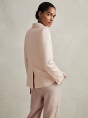 Reiss Pink Farrah Single Breasted Suit Blazer with TENCEL™ Fibers - Image 3 of 6
