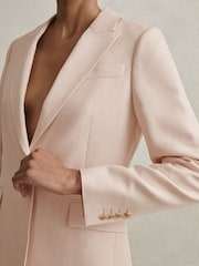 Reiss Pink Farrah Single Breasted Suit Blazer with TENCEL™ Fibers - Image 5 of 6