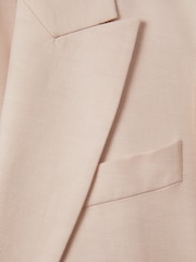 Reiss Pink Farrah Single Breasted Suit Blazer with TENCEL™ Fibers - Image 6 of 6