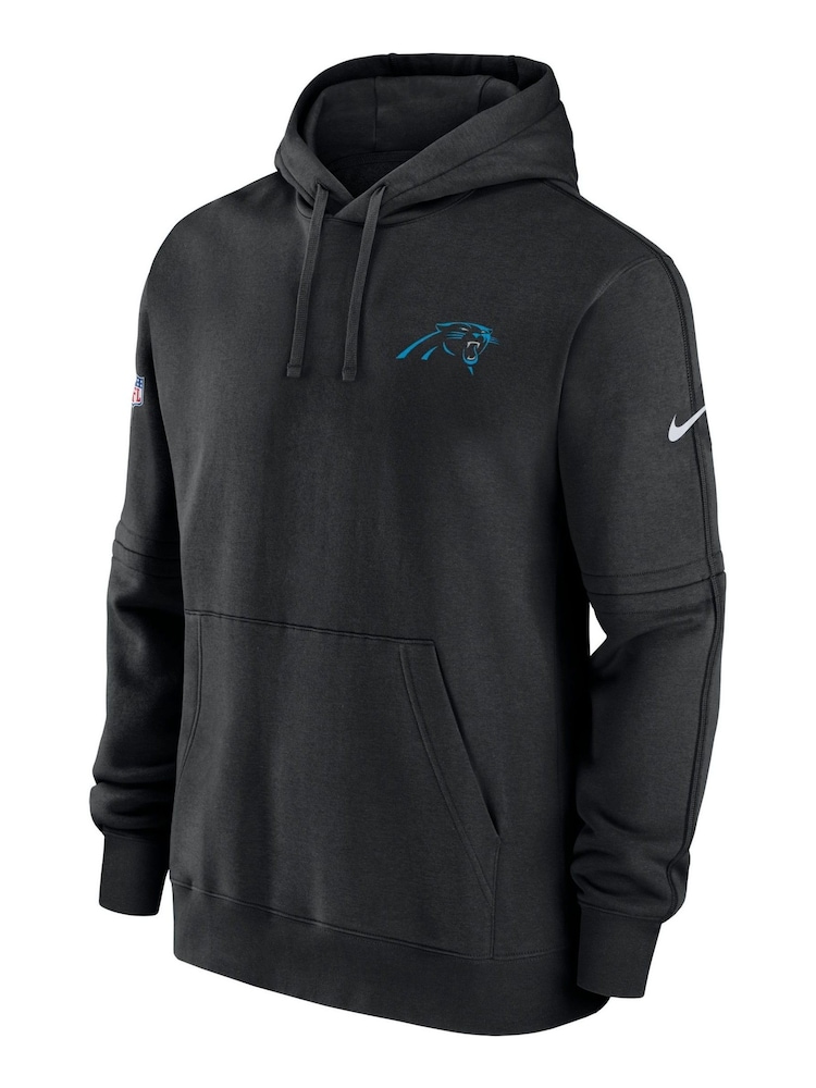 Fanatics Carolina Panthers Sideline Club Black Fleece Pullover Hoodie - Image 2 of 3