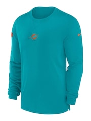 Fanatics Green NFL Miami Dolphins Sideline Dri-FIT Player Long Sleeve Top - Image 2 of 3