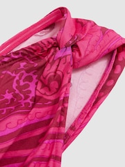 Reiss Pink Oe Mila Paisley-Print One-Shoulder Midi Dress - Image 6 of 6