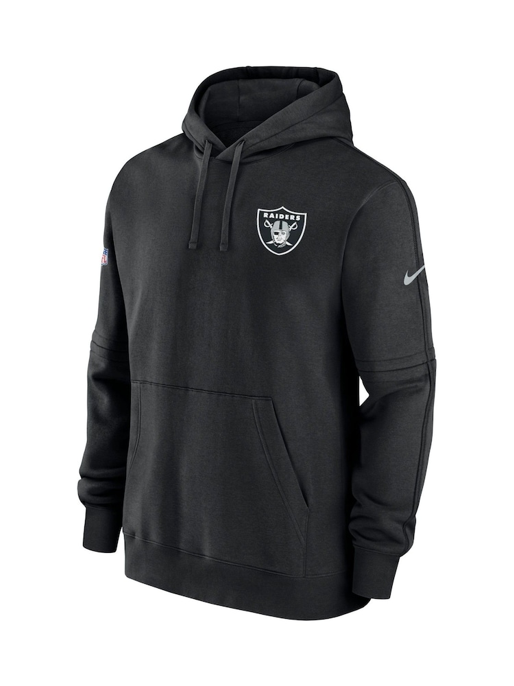 Fanatics Las Vegas Raiders Sideline Club Black Fleece Pullover Hoodie - Image 2 of 3