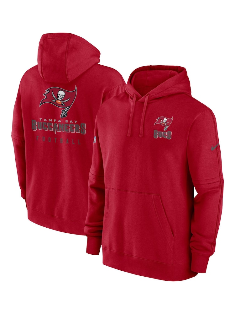 Fanatics Red Tampa Bay Buccaneers Sideline Club Fleece Pullover Hoodie - Image 1 of 3