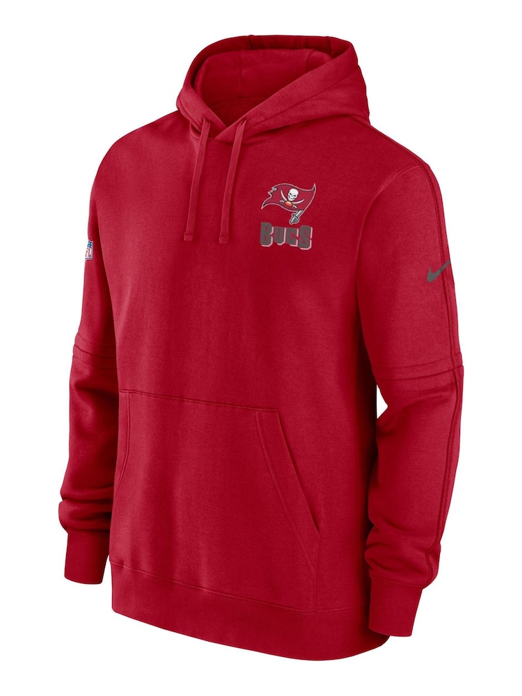 Fanatics Red Tampa Bay Buccaneers Sideline Club Fleece Pullover Hoodie - Image 2 of 3