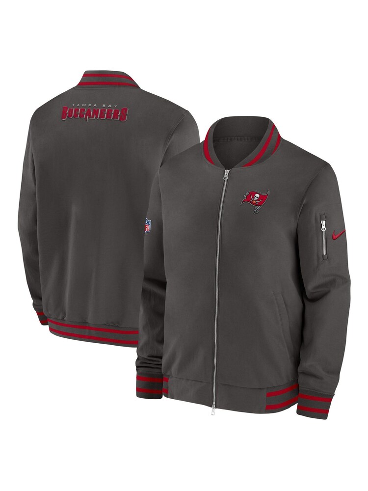Fanatics NFL Tampa Bay Buccaneers Sideline Coach Bomber Black Jacket - Image 1 of 3