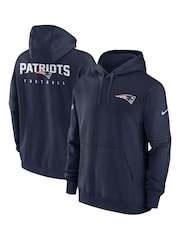 Fanatics Blue New England Patriots Sideline Club Fleece Pullover Hoodie - Image 1 of 3