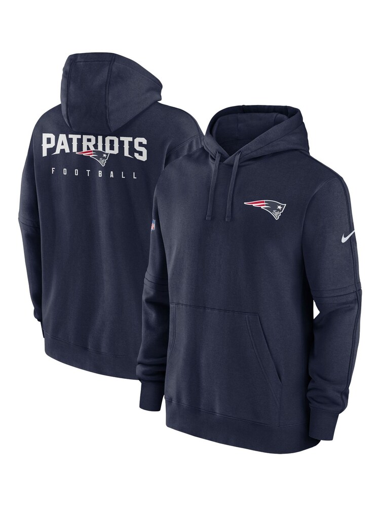 Fanatics Blue New England Patriots Sideline Club Fleece Pullover Hoodie - Image 1 of 3