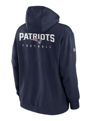 Fanatics Blue New England Patriots Sideline Club Fleece Pullover Hoodie - Image 3 of 3