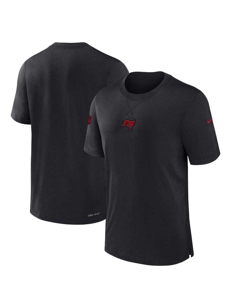 Fanatics Dri-FIT 100% Cotton NFL Tampa Bay Buccaneers Sideline Player Short Sleeve Black Top - Image 1 of 3
