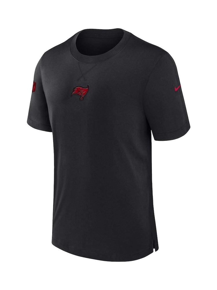 Fanatics Dri-FIT 100% Cotton NFL Tampa Bay Buccaneers Sideline Player Short Sleeve Black Top - Image 2 of 3