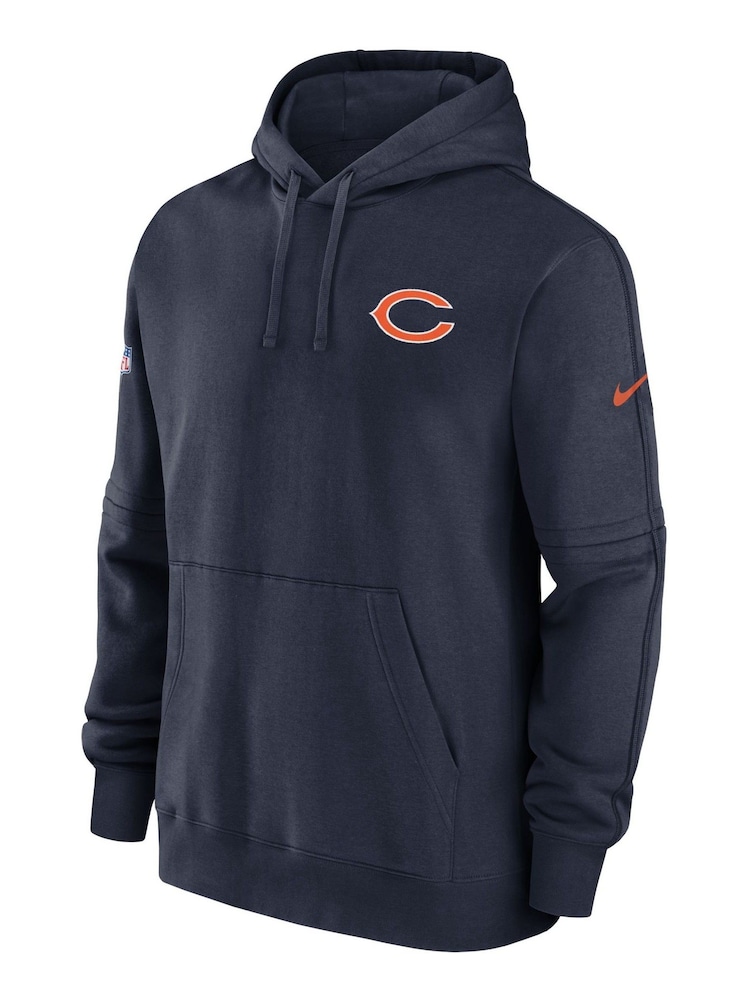 Fanatics Blue Chicago Bears Sideline Club Fleece Pullover Hoodie - Image 2 of 3