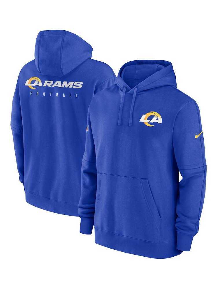 Fanatics Blue Los Angeles Rams Sideline Club Fleece Pullover Hoodie - Image 1 of 3