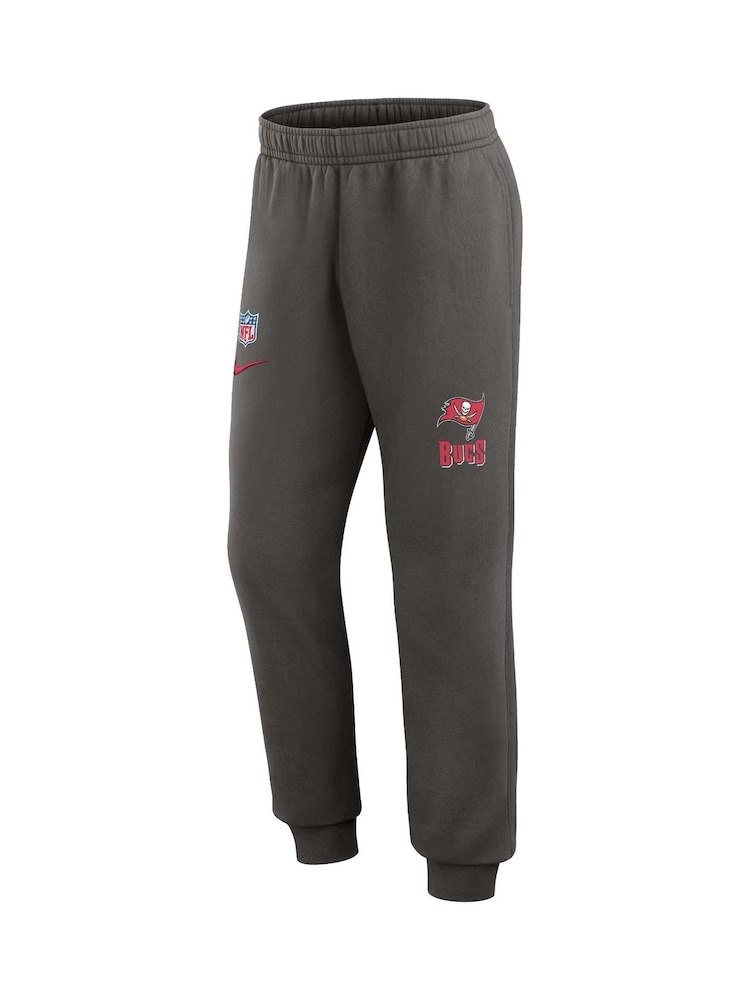Fanatics Grey NFL Tampa Bay Buccaneers Sideline Club Fleece Joggers - Image 2 of 3