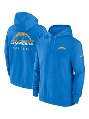 Fanatics Blue Los Angeles Chargers Sideline Club Fleece Pullover Hoodie - Image 1 of 3