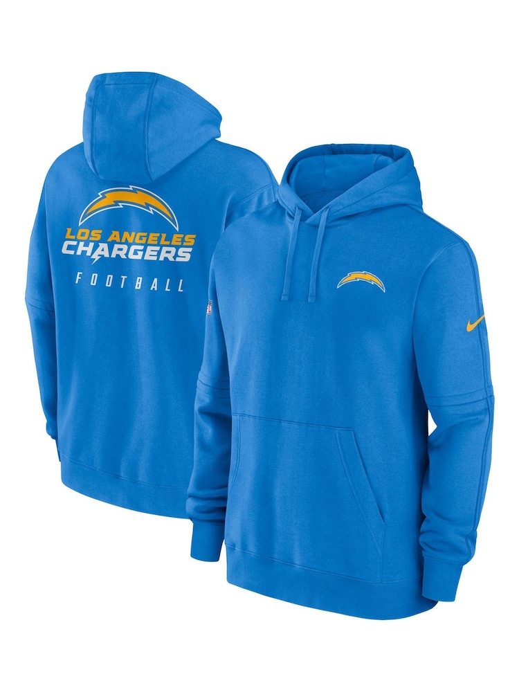 Fanatics Blue Los Angeles Chargers Sideline Club Fleece Pullover Hoodie - Image 1 of 3