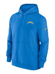 Fanatics Blue Los Angeles Chargers Sideline Club Fleece Pullover Hoodie - Image 2 of 3