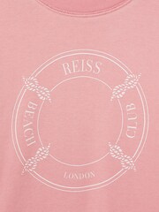 طقم شورتات وتي شيرت Leah بحافة رقبة مستديرة من Reiss - صورة 4 من 5