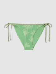 Reiss Thia bikinibroekje met palmboomprint - Image 2 of 6