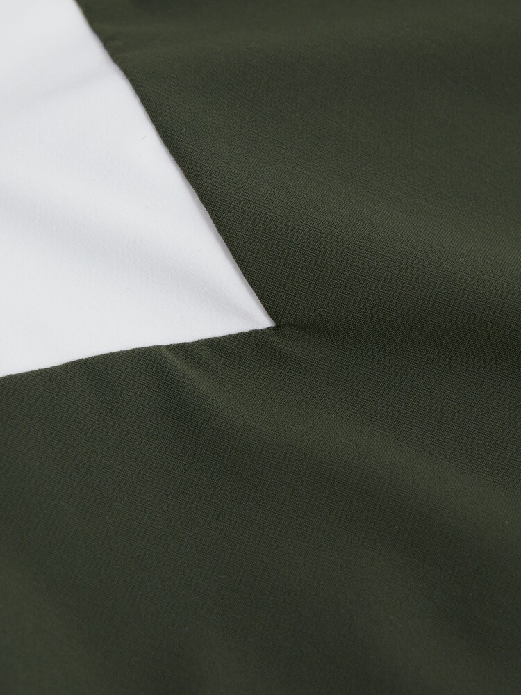 Reiss Dark Green/White Ruby Square Neck Colourblock Swimsuit - Image 5 of 5