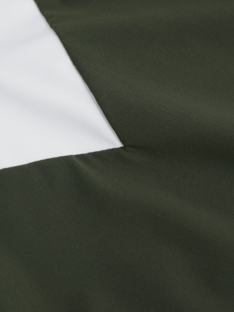 Reiss Dark Green/White Ruby Square Neck Colourblock Swimsuit - Image 5 of 5 Reiss Dark Green/White Ruby Square Neck Colourblock Swimsuit - Image 5 of 5