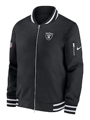 Fanatics NFL Las Vegas Raiders Sideline Coach Bomber Black Jacket - Image 2 of 3